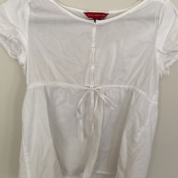 Y2K BUM light babydoll blouse with cap sleeves - Picture 5 of 6